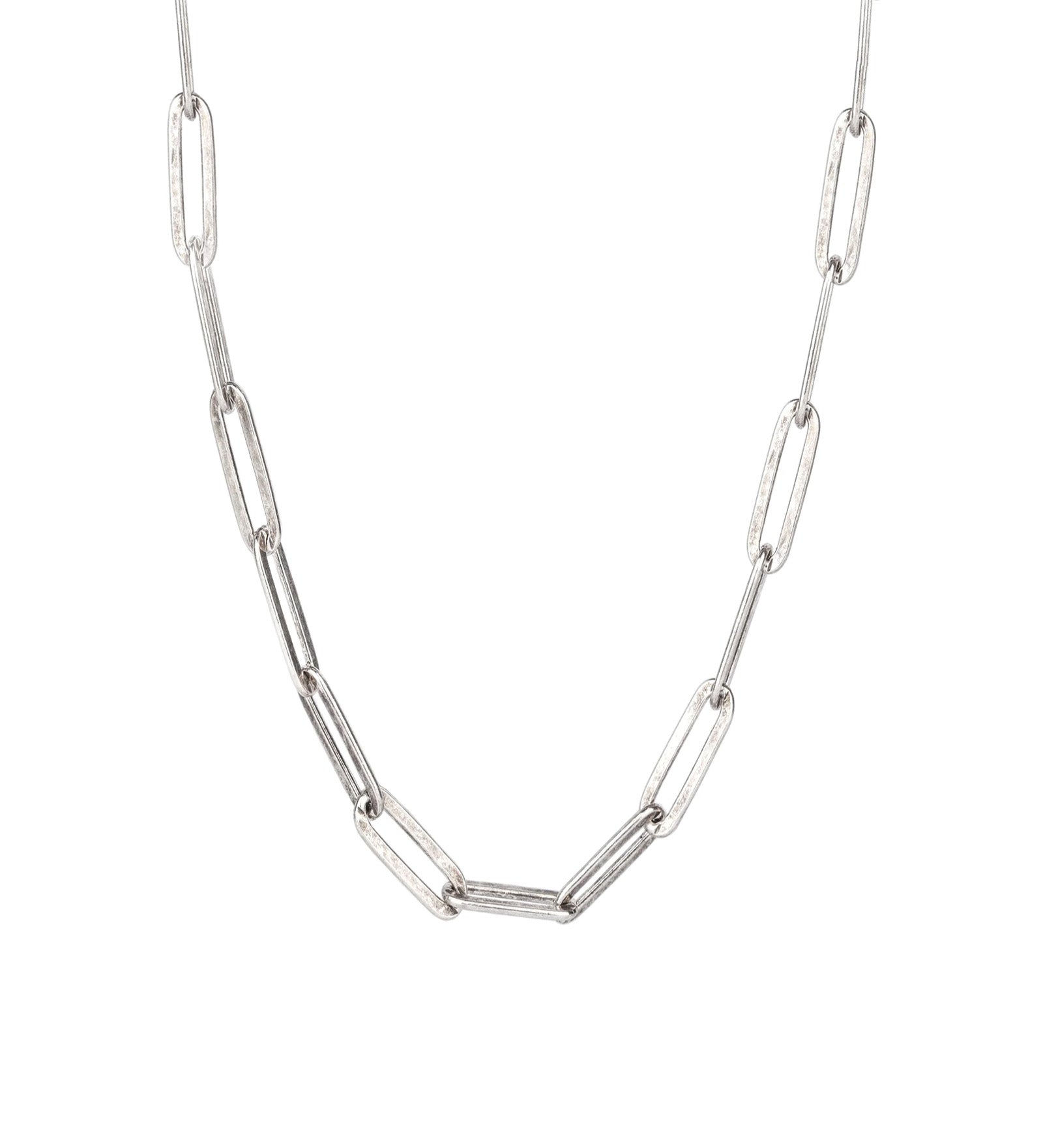 Large Paperclip Chain Oxidized Sterling Silver