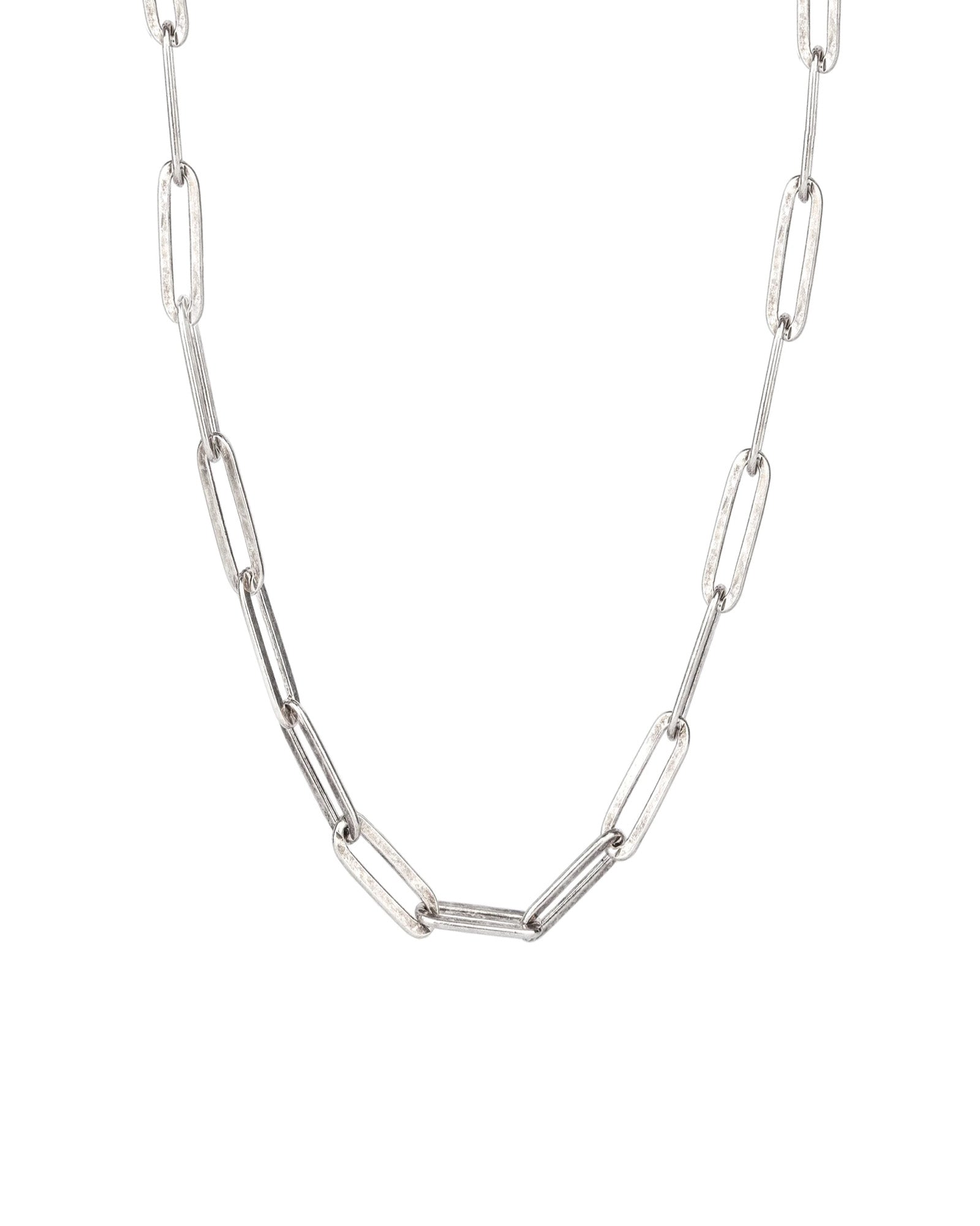 Large Paperclip Chain Oxidized Sterling Silver