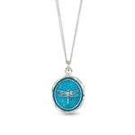 Pyrrha-Dragonfly Necklace | Capri Blue-Necklaces-Blue Ruby Jewellery-Vancouver Canada
