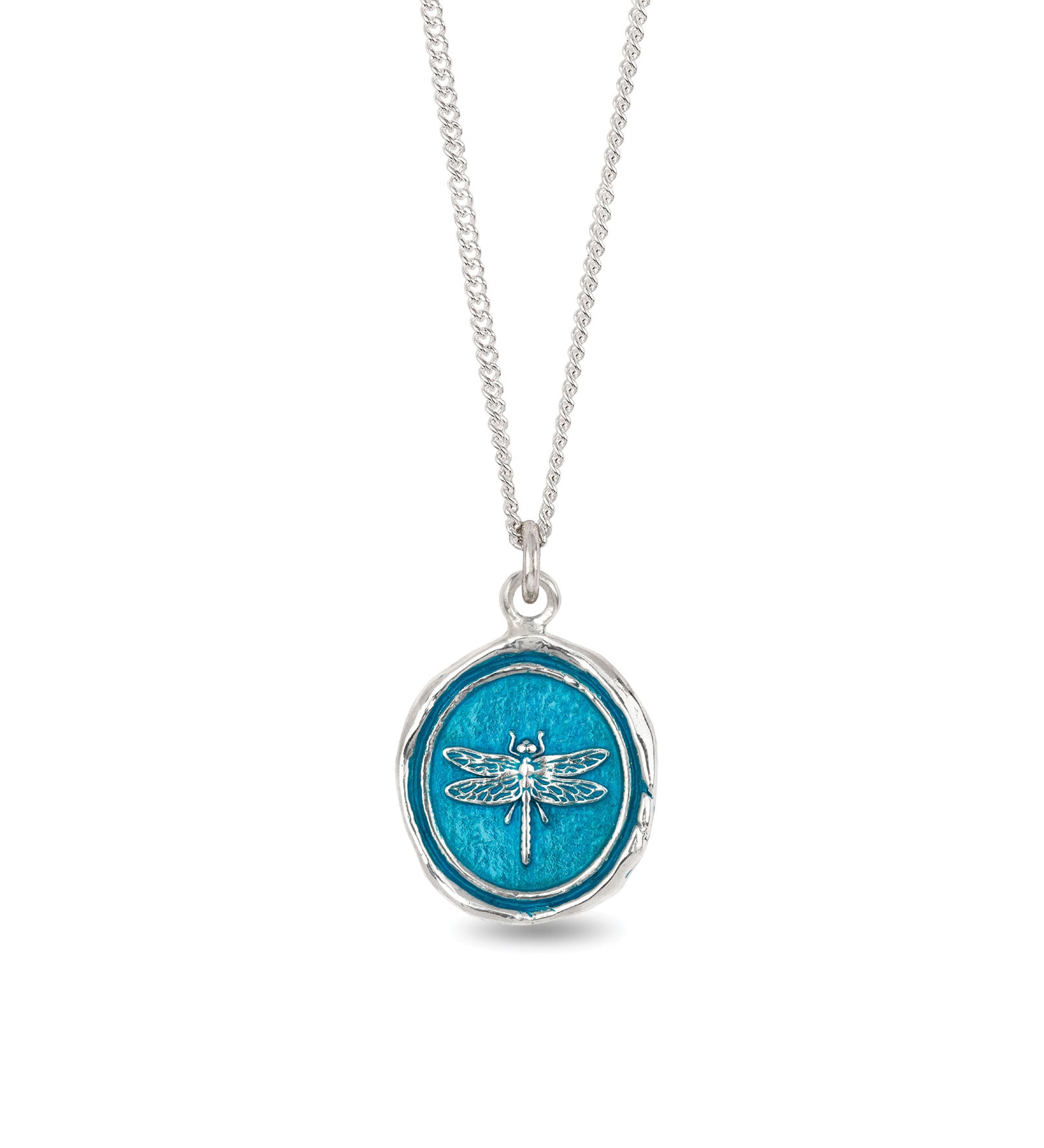 Pyrrha-Dragonfly Necklace | Capri Blue-Necklaces-Blue Ruby Jewellery-Vancouver Canada