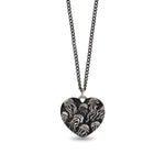 Pyrrha-Jellyfish Large Puffed Heart Necklace-Necklaces-Blue Ruby Jewellery-Vancouver Canada