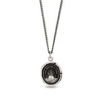 Pyrrha-One Day at a Time Talisman-Necklaces-Sterling Silver-Blue Ruby Jewellery-Vancouver Canada