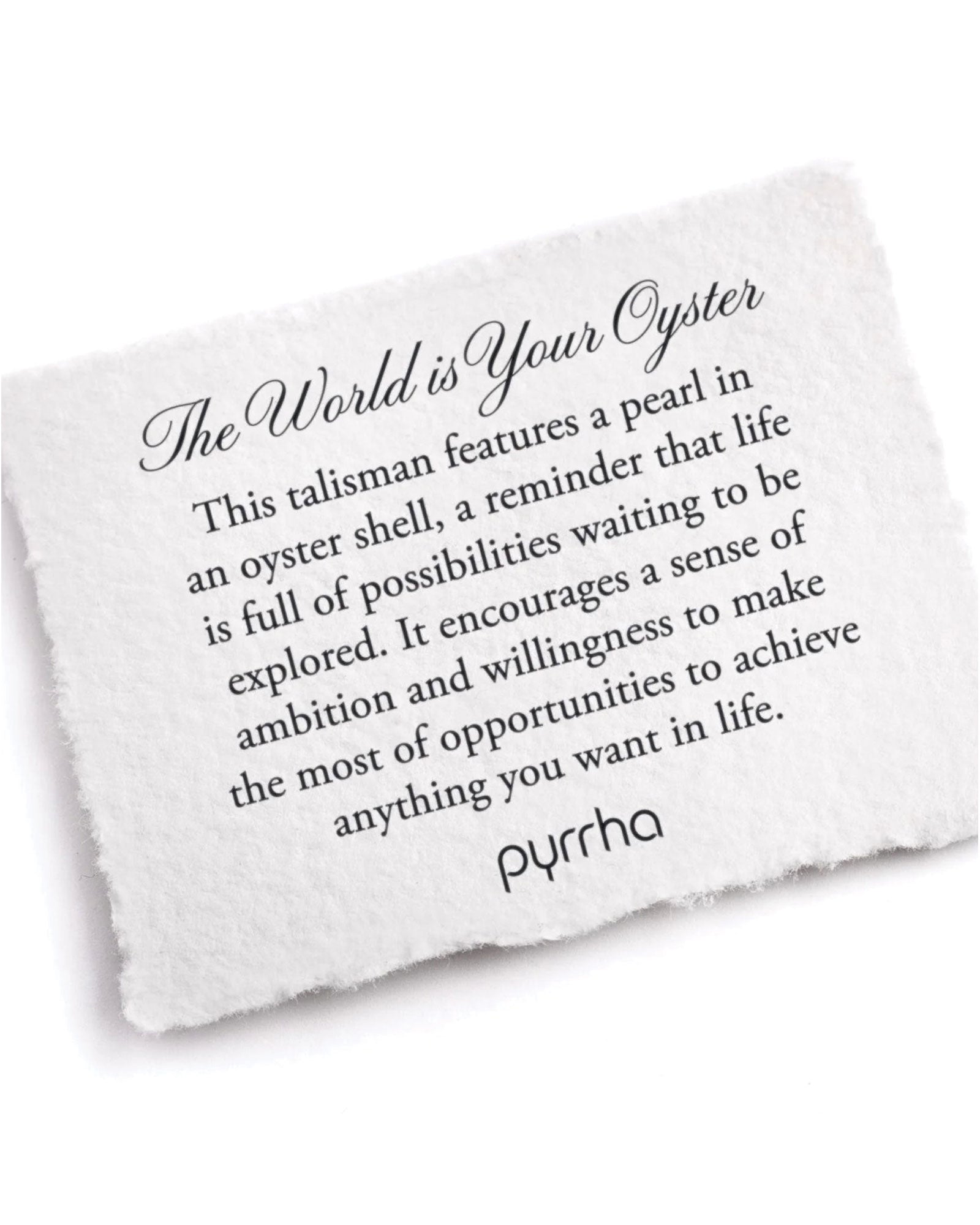 The World is Your Oyster Talisman Sterling Silver, White Pearl