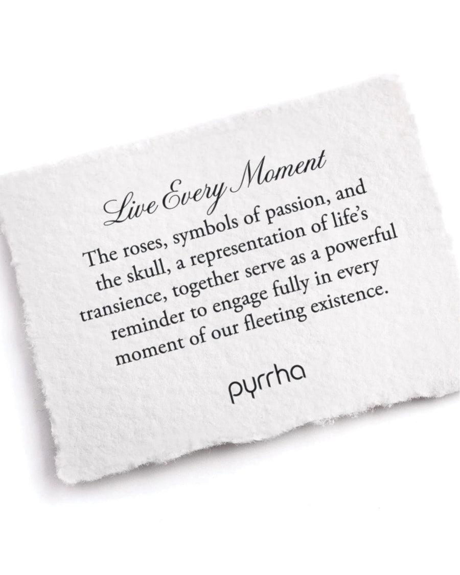 Live Every Moment Talisman Sterling Silver, White Pearl