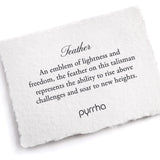 Feather Talisman Oxidized Sterling Silver