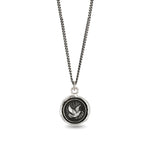 Peace Dove Talisman Oxidized Sterling Silver