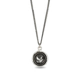 Peace Dove Talisman Oxidized Sterling Silver