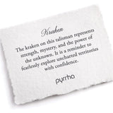 Kraken Talisman Oxidized Sterling Silver