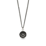 Lotus Flower Talisman Oxidized Sterling Silver