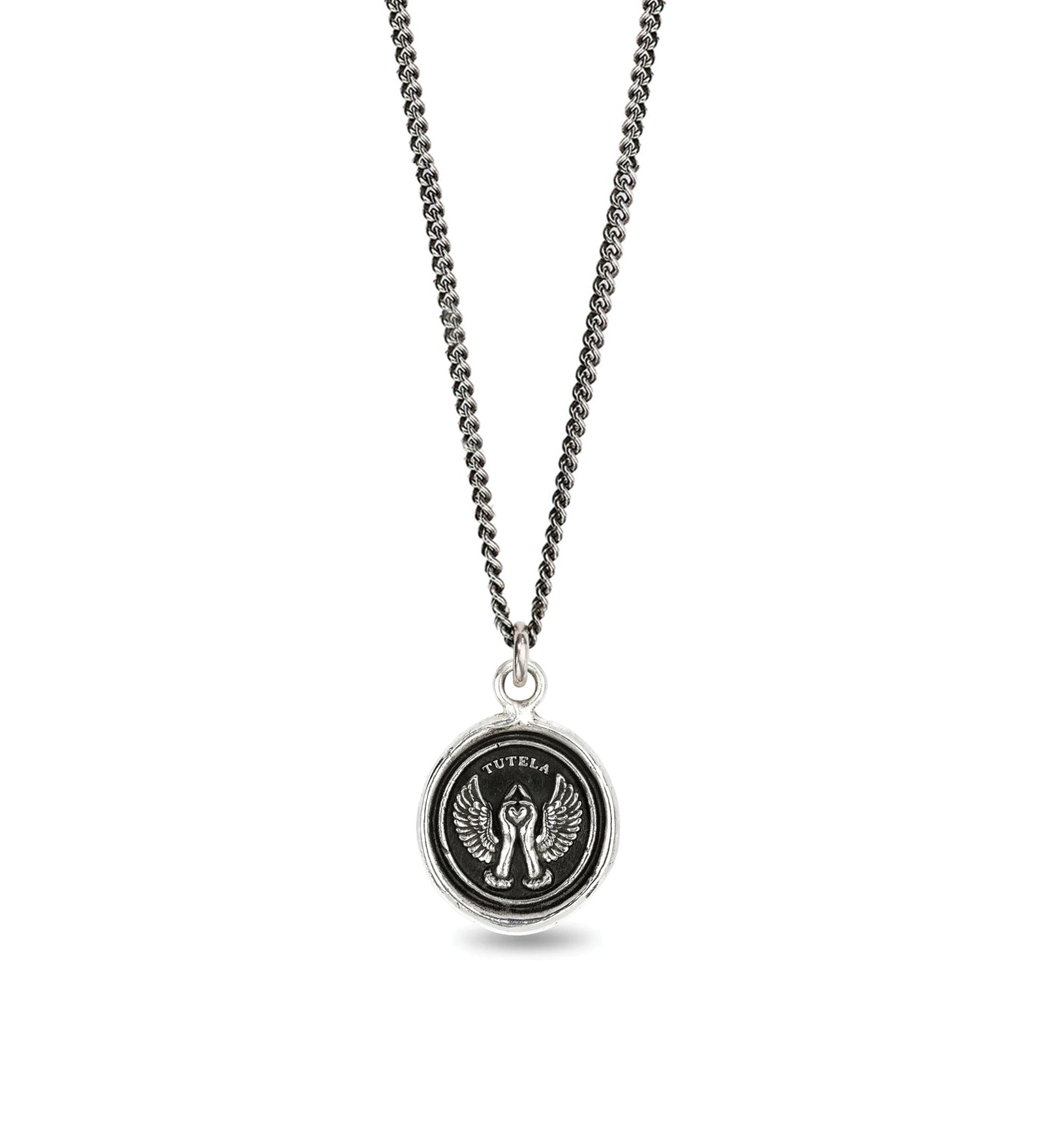Love & Protection Talisman Oxidized Sterling Silver