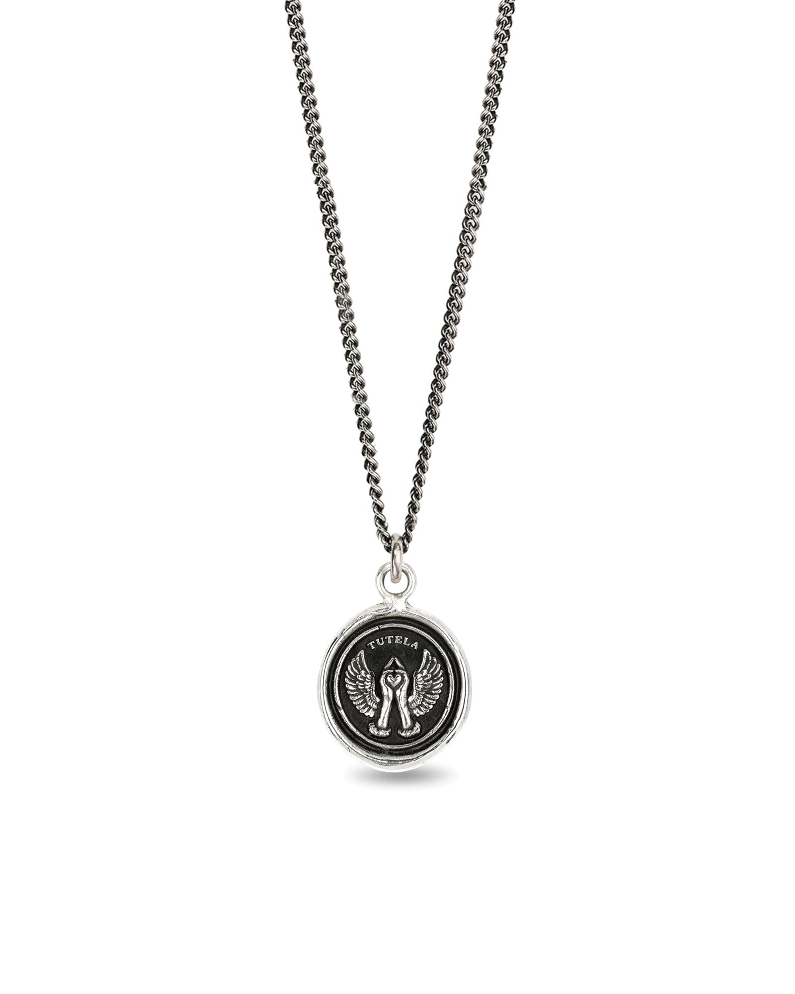 Love & Protection Talisman Oxidized Sterling Silver