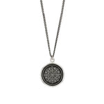 Mandala Talisman Oxidized Sterling Silver
