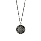 Mandala Talisman Oxidized Sterling Silver