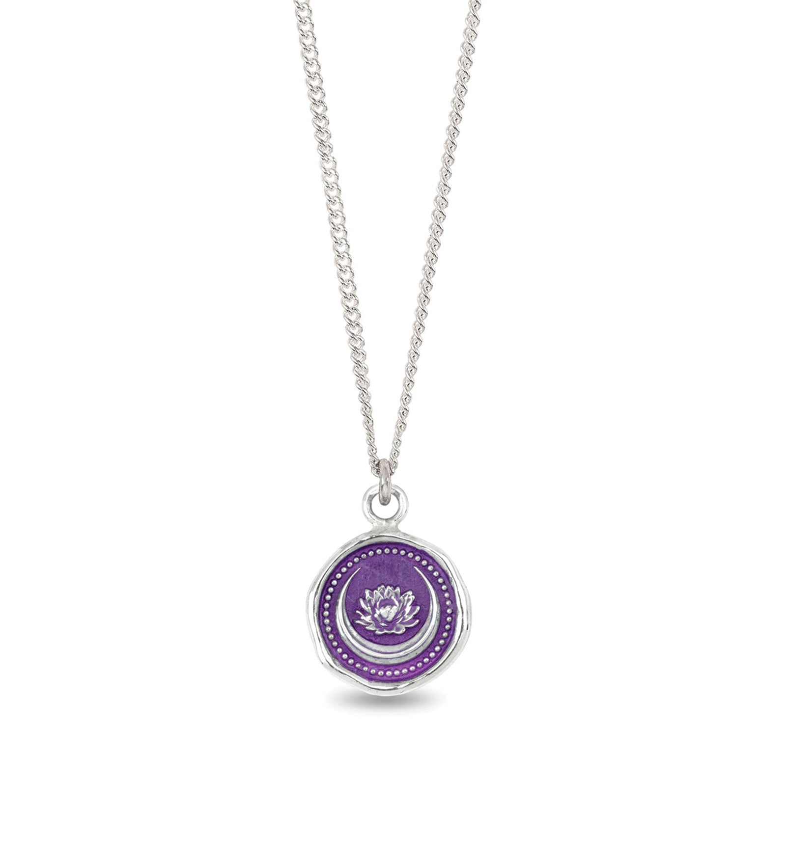 Pyrrha-Lotus Flower Necklace | Mystic Violet-Necklaces-Blue Ruby Jewellery-Vancouver Canada