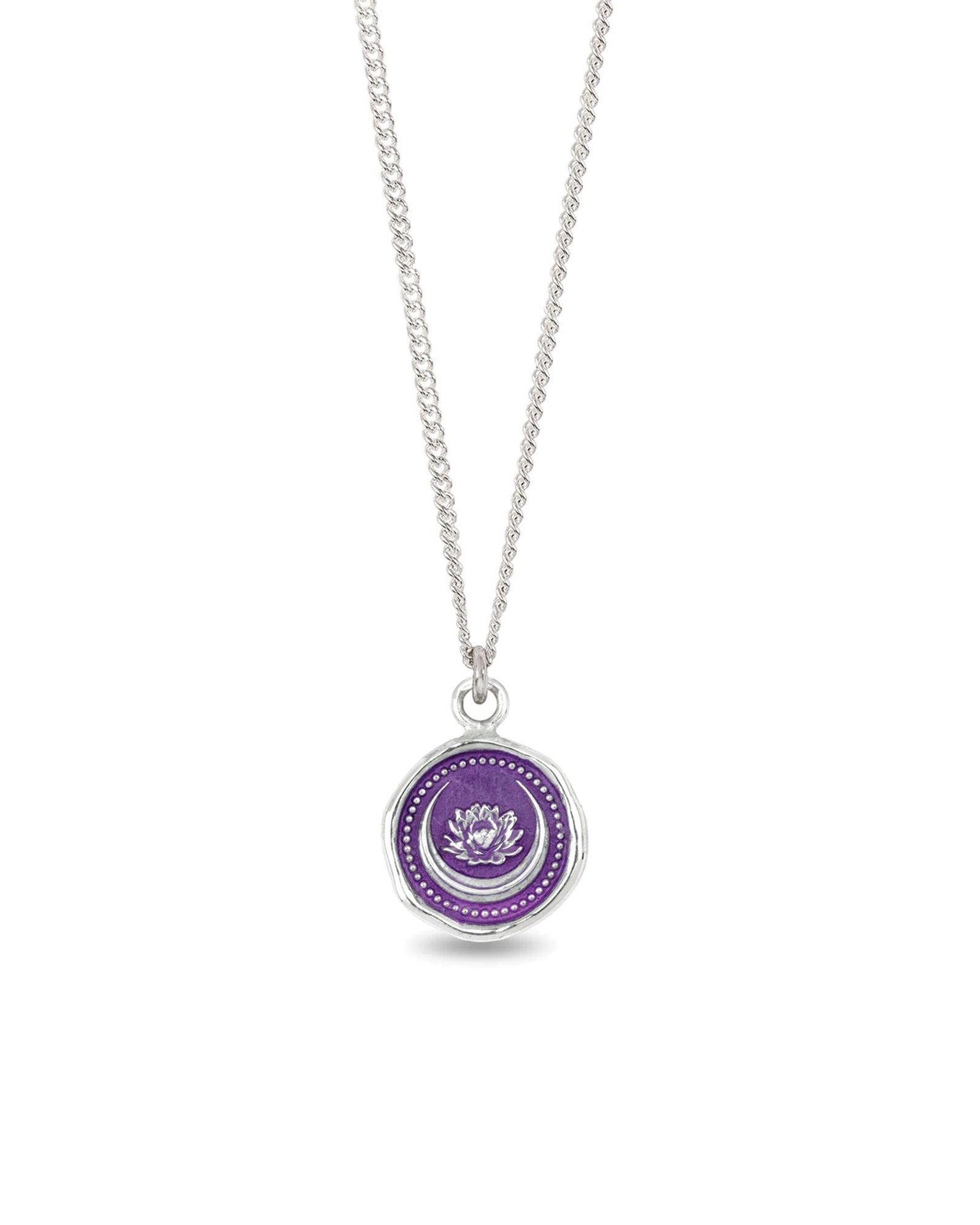 Pyrrha-Lotus Flower Necklace | Mystic Violet-Necklaces-Blue Ruby Jewellery-Vancouver Canada