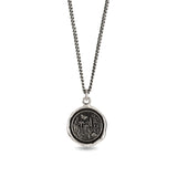 Pyrrha-Wild at Heart Talisman-Necklaces-Oxidized Sterling Silver-Blue Ruby Jewellery-Vancouver Canada