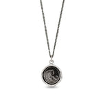 Wave Talisman Oxidized Sterling Silver