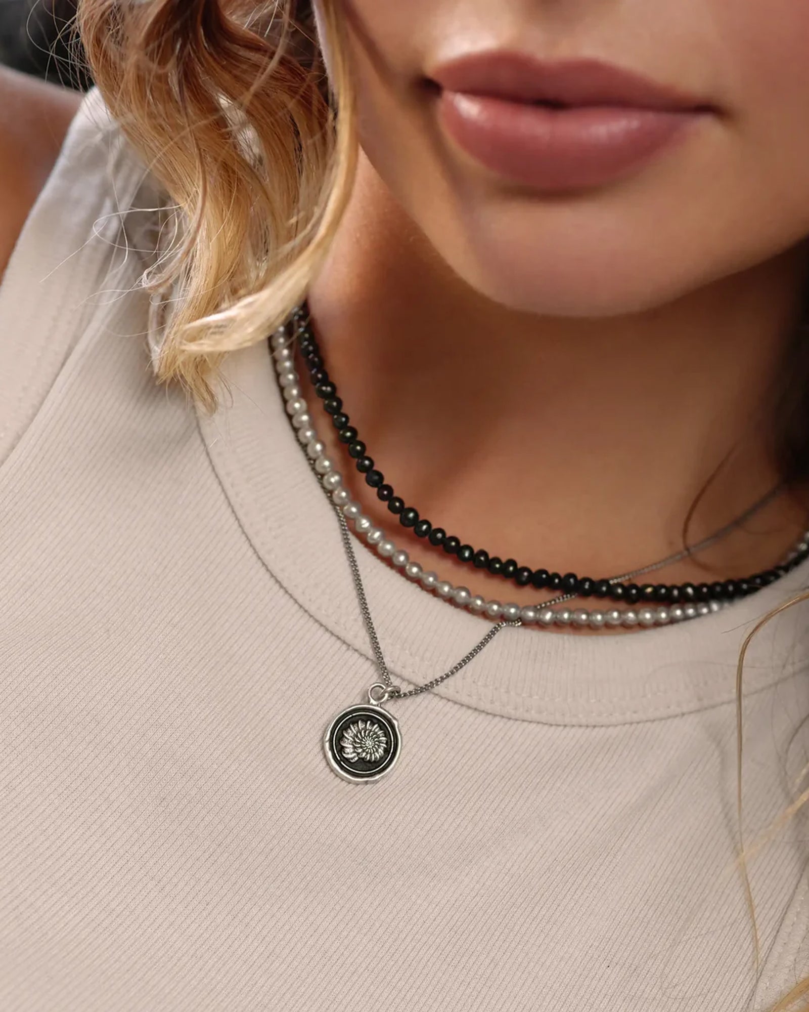 Becoming Talisman Oxidized Sterling Silver