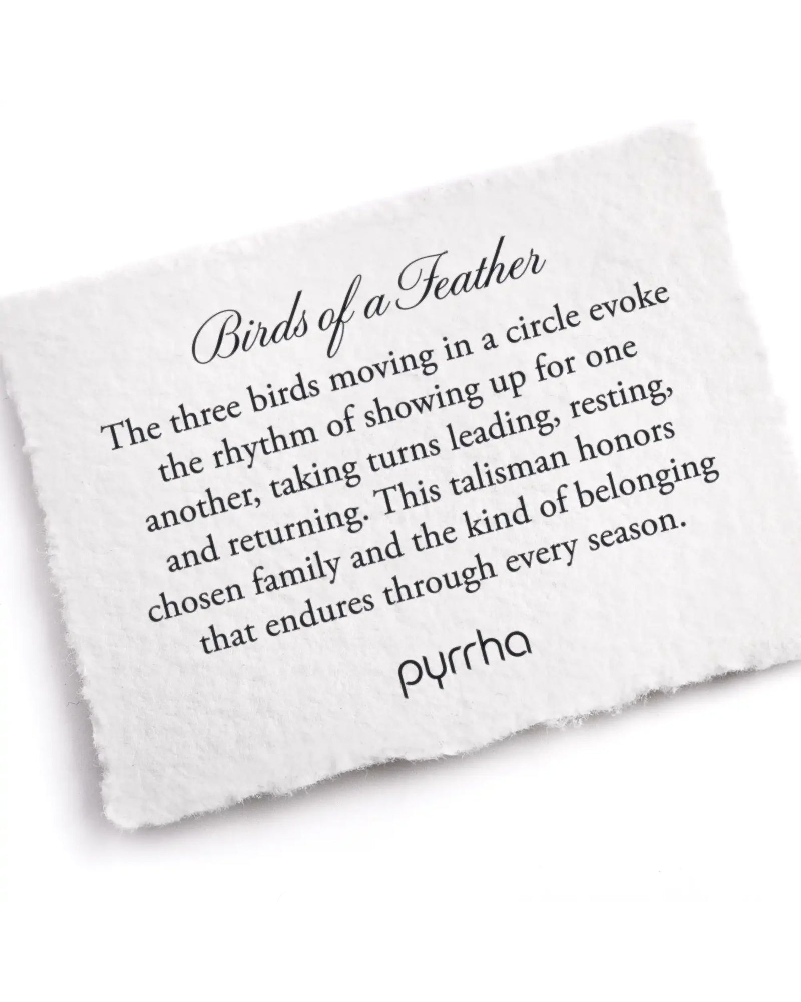 Birds of a Feather Talisman Oxidized Sterling Silver
