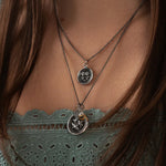 Birds of a Feather Talisman Oxidized Sterling Silver
