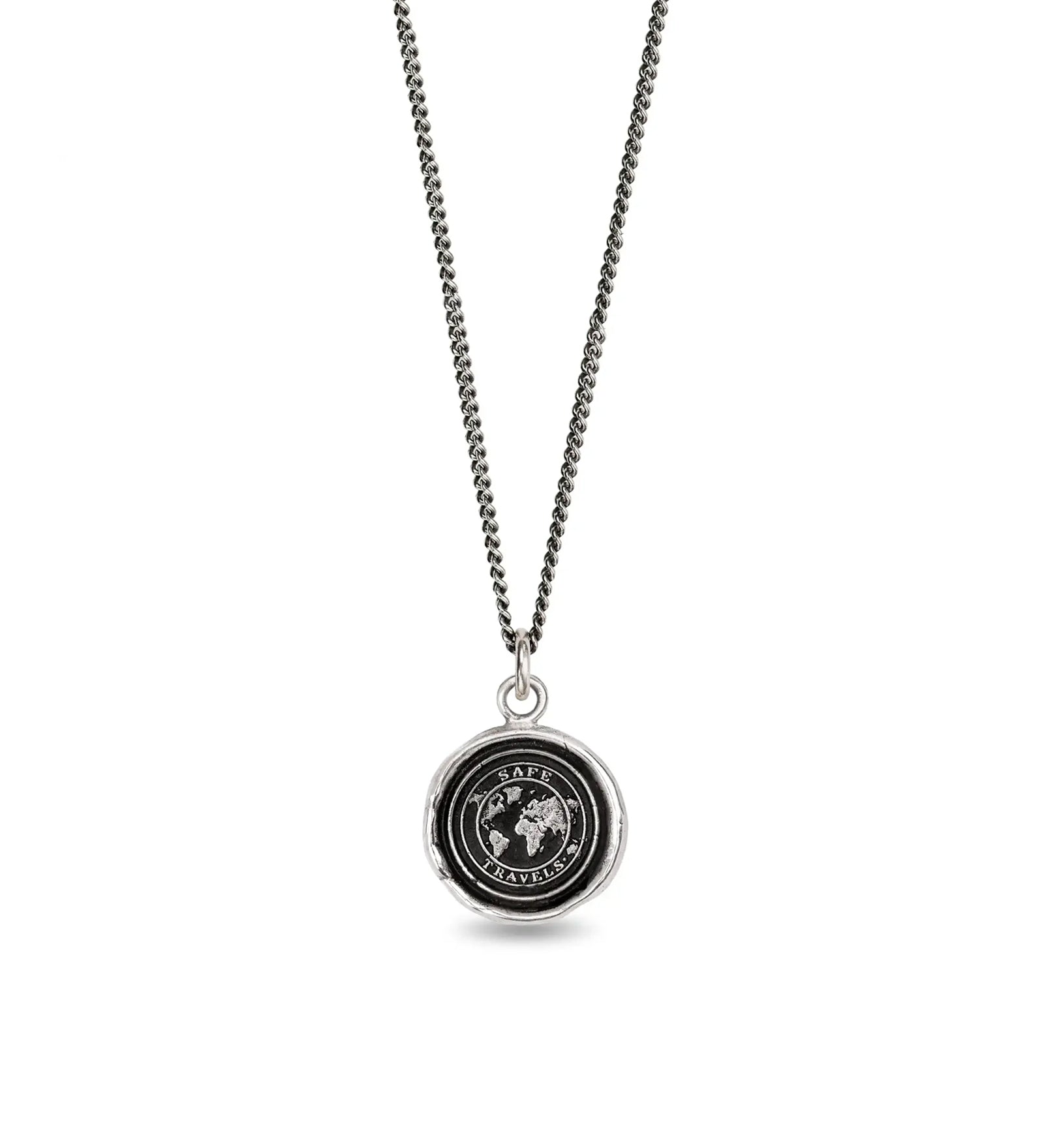 Safe Travels Talisman Oxidized Sterling Silver