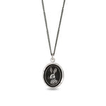 Hare Talisman Oxidized Sterling Silver