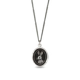 Hare Talisman Oxidized Sterling Silver