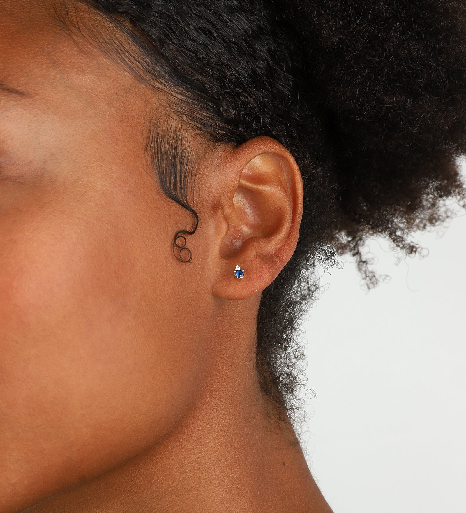 Quiet Icon-Birthstone Studs | September-Earrings-Blue Ruby Jewellery-Vancouver Canada