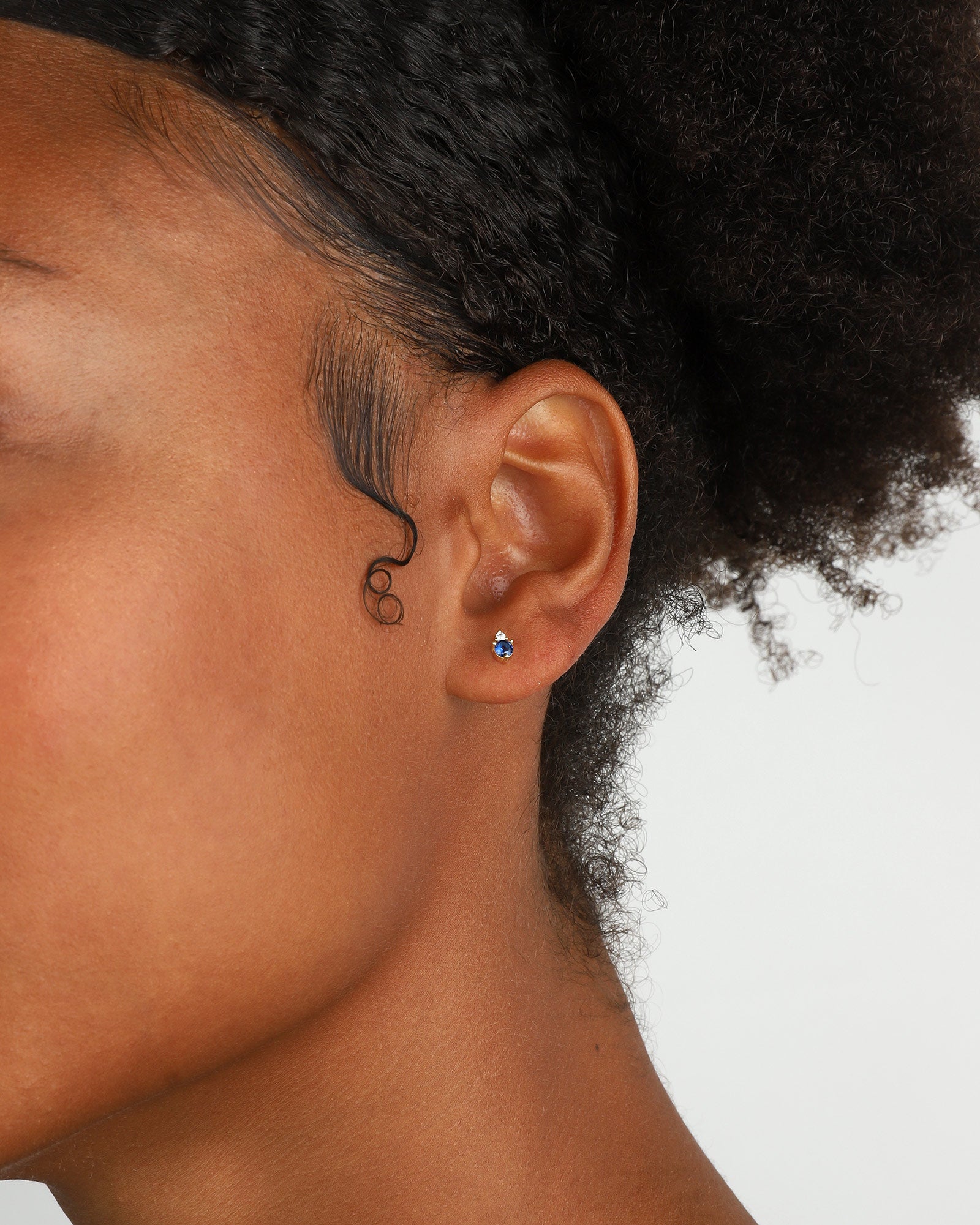 Quiet Icon-Birthstone Studs | September-Earrings-Blue Ruby Jewellery-Vancouver Canada