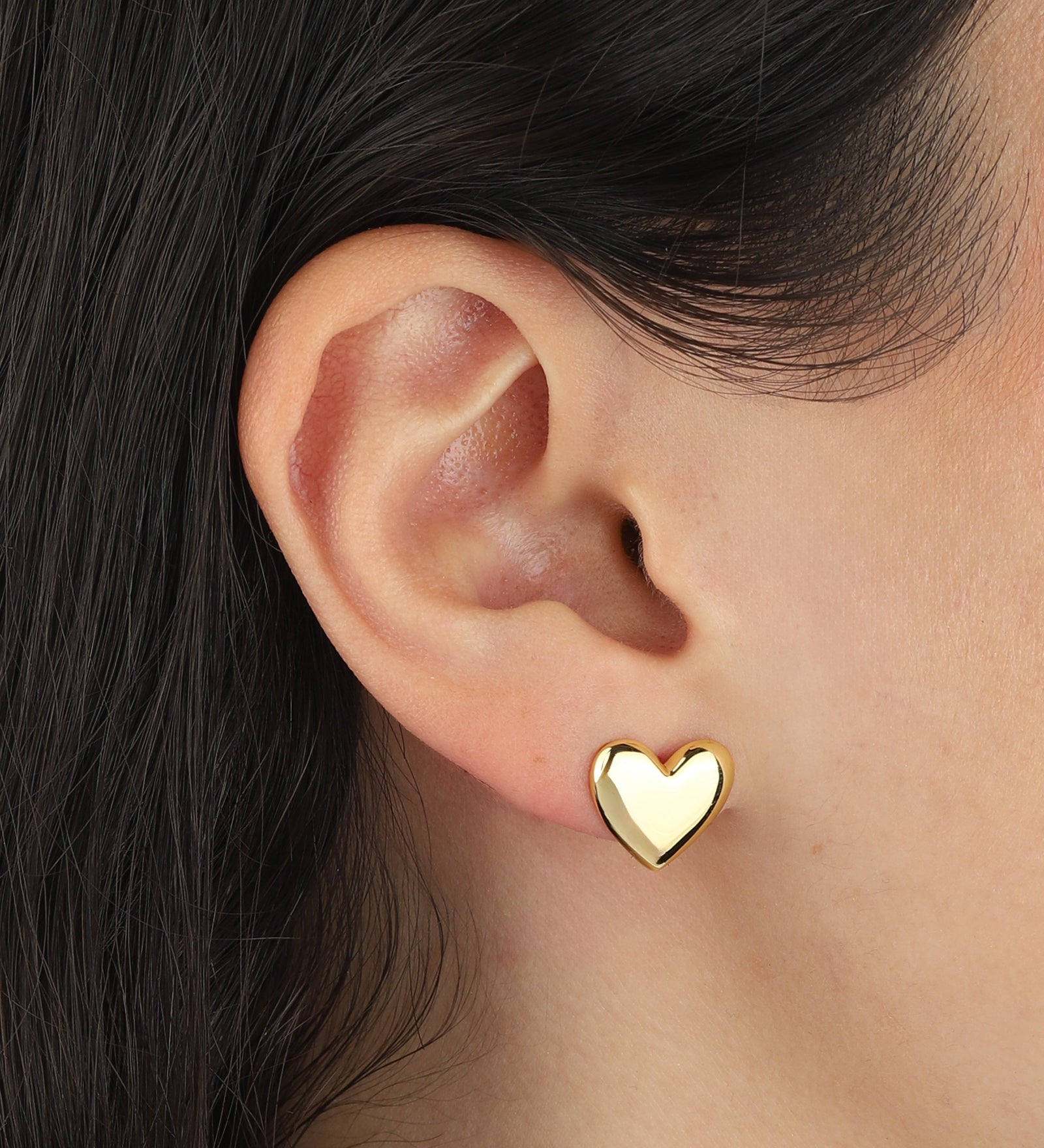 Quiet Icon-Puff Heart Studs-Earrings-Blue Ruby Jewellery-Vancouver Canada