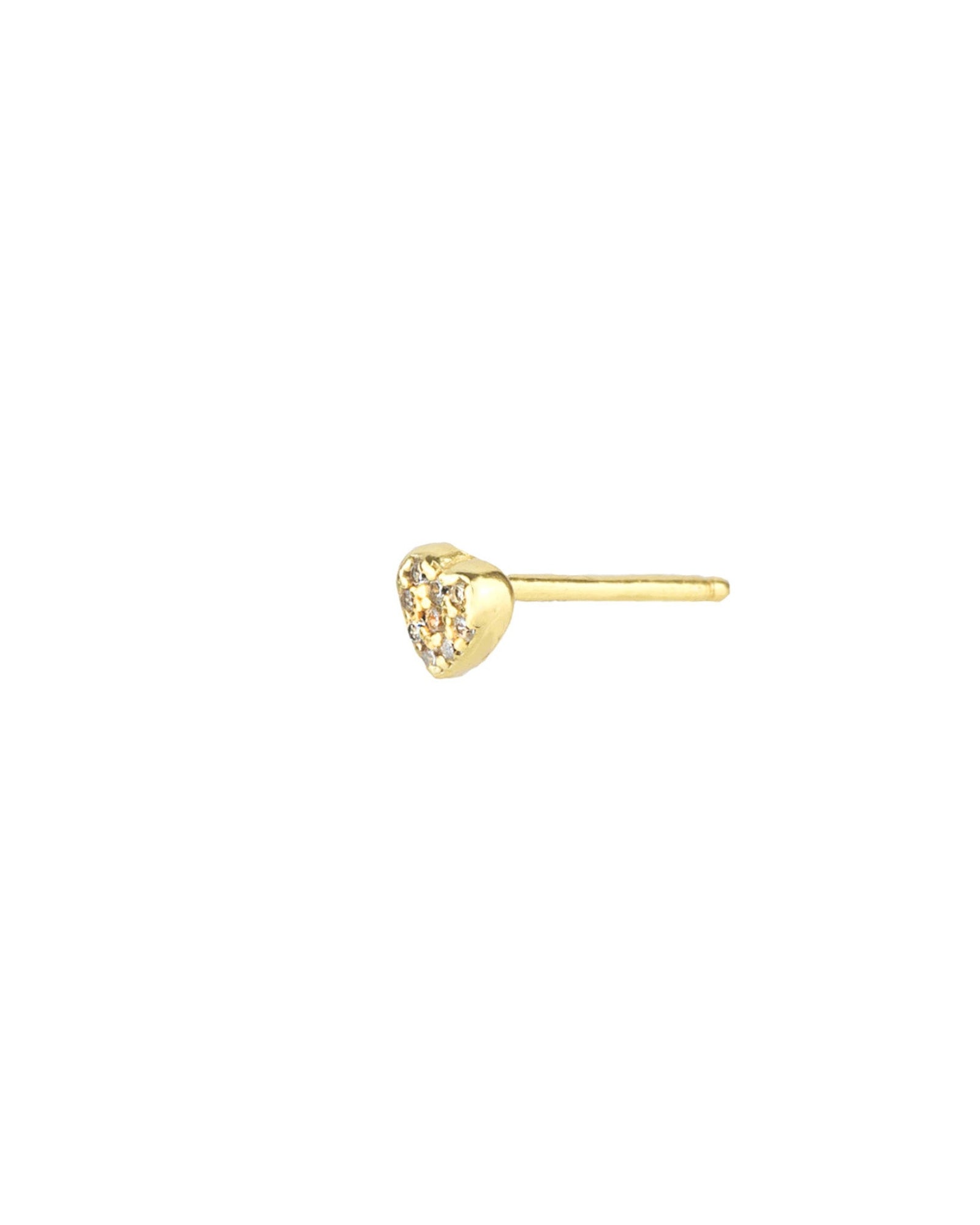 Quiet Icon-Heart Pavé Single Stud-Earrings-Blue Ruby Jewellery-Vancouver Canada