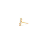Quiet Icon-CZ Bar Stud | 6mm-Earrings-14k Gold Vermeil, Cubic Zirconia-Blue Ruby Jewellery-Vancouver Canada