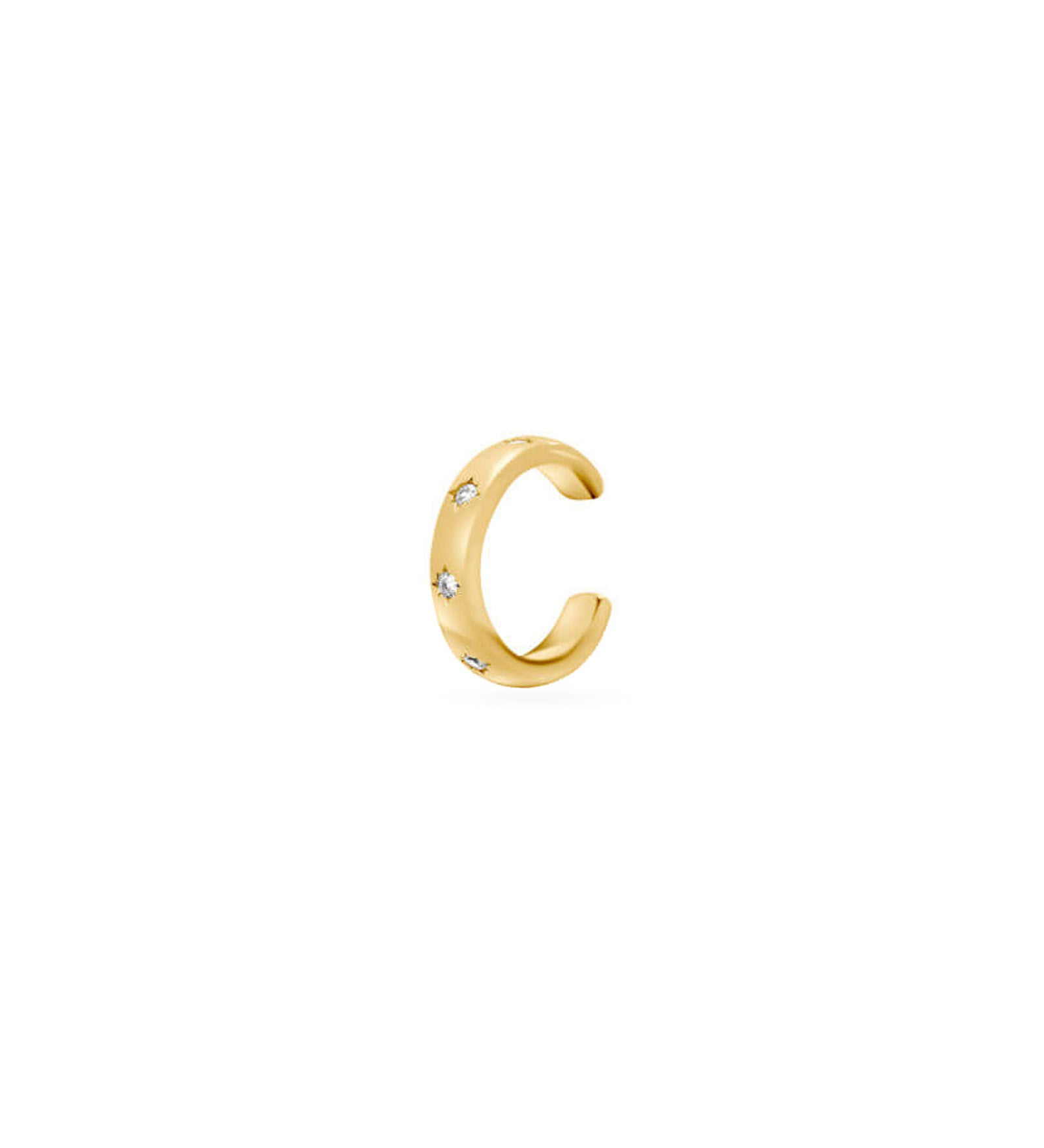 Quiet Icon-Celestial Ear Cuff-Earrings-14k Gold Vermeil, Cubic Zirconia-Blue Ruby Jewellery-Vancouver Canada