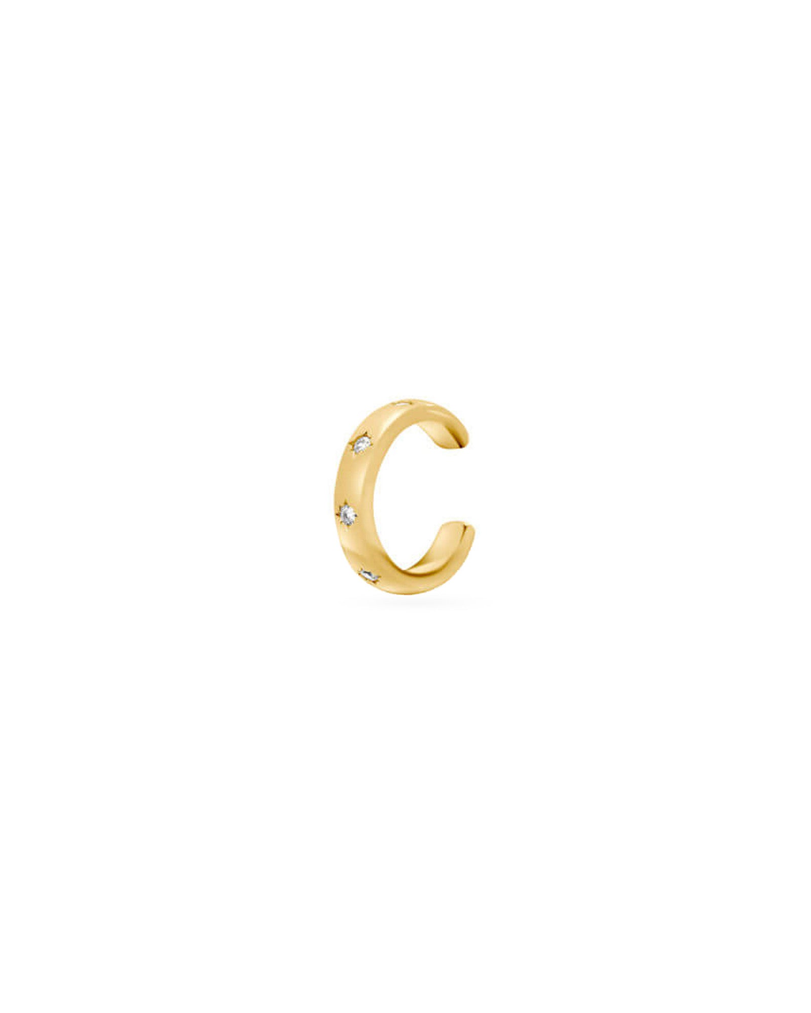 Quiet Icon-Celestial Ear Cuff-Earrings-14k Gold Vermeil, Cubic Zirconia-Blue Ruby Jewellery-Vancouver Canada