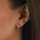 Quiet Icon-CZ Huggies I 14mm-Earrings-Blue Ruby Jewellery-Vancouver Canada