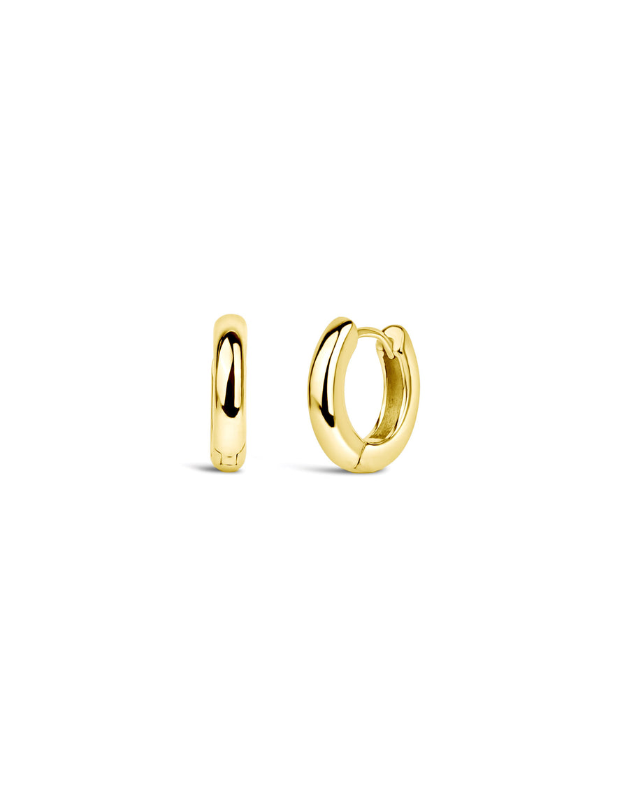Quiet Icon-Bold Huggies I 10mm-Earrings-14k Gold Vermeil-Blue Ruby Jewellery-Vancouver Canada