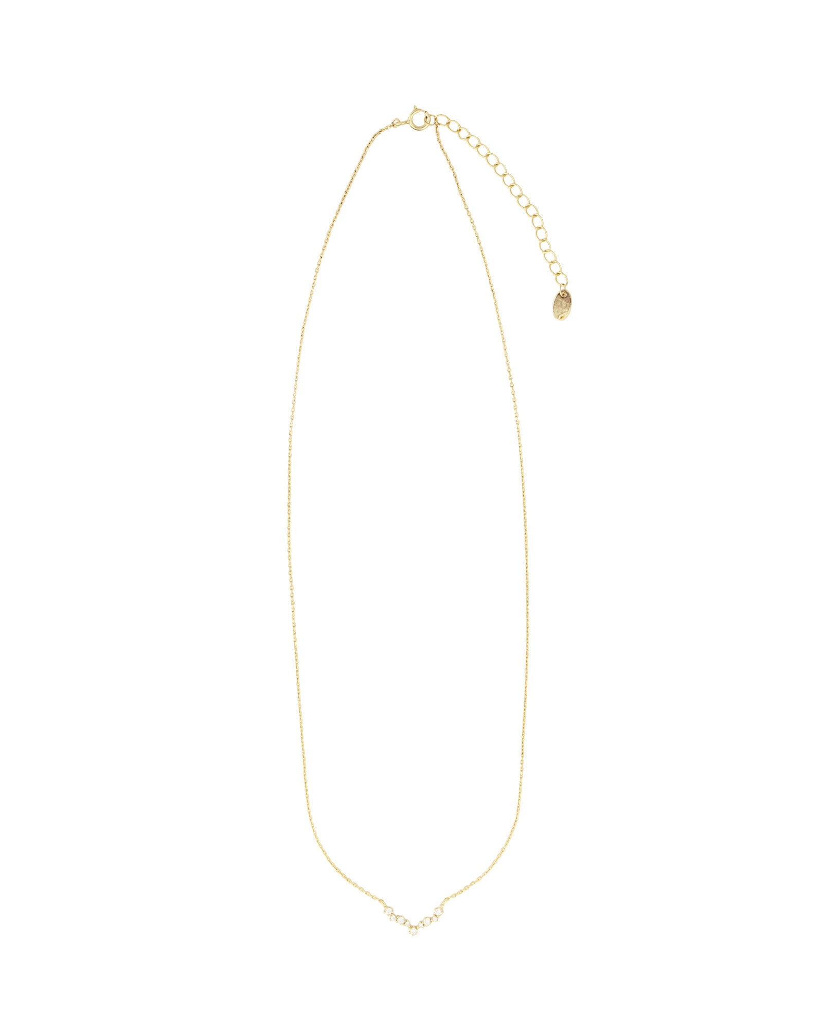 Quiet Icon-Curved CZ Stars Necklace-Necklaces-Blue Ruby Jewellery-Vancouver Canada