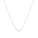Quiet Icon-Curved CZ Stars Necklace-Necklaces-14k Gold Vermeil, Cubic Zirconia-Blue Ruby Jewellery-Vancouver Canada