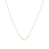 Quiet Icon-Curved CZ Stars Necklace-Necklaces-14k Gold Vermeil, Cubic Zirconia-Blue Ruby Jewellery-Vancouver Canada