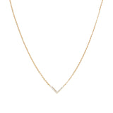 Quiet Icon-Chevron CZ Necklace-Necklaces-14k Gold Vermeil, Cubic Zirconia-Blue Ruby Jewellery-Vancouver Canada