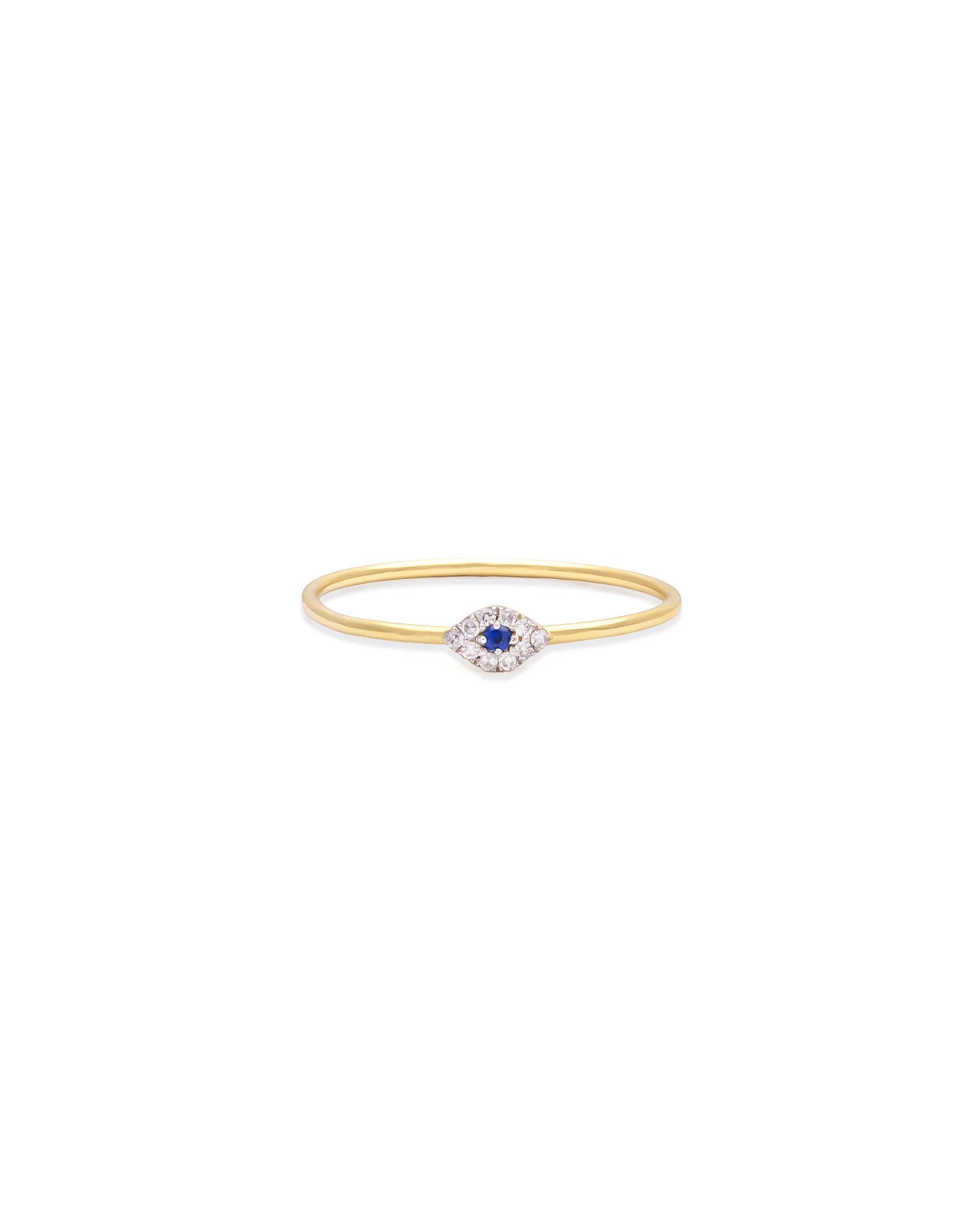 Quiet Icon-Tiny Evil Eye Ring-Rings-Blue Ruby Jewellery-Vancouver Canada