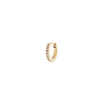 Quiet Icon-CZ Single Huggie I 8mm-Earrings-14k Gold Vermeil, Cubic Zirconia-Blue Ruby Jewellery-Vancouver Canada