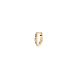 Quiet Icon-CZ Single Huggie I 8mm-Earrings-14k Gold Vermeil, Cubic Zirconia-Blue Ruby Jewellery-Vancouver Canada