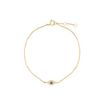 Quiet Icon-Tiny Evil Eye CZ Bracelet-Bracelets-Blue Ruby Jewellery-Vancouver Canada