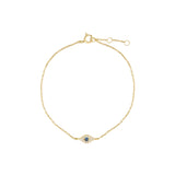 Quiet Icon-Tiny Evil Eye CZ Bracelet-Bracelets-Blue Ruby Jewellery-Vancouver Canada