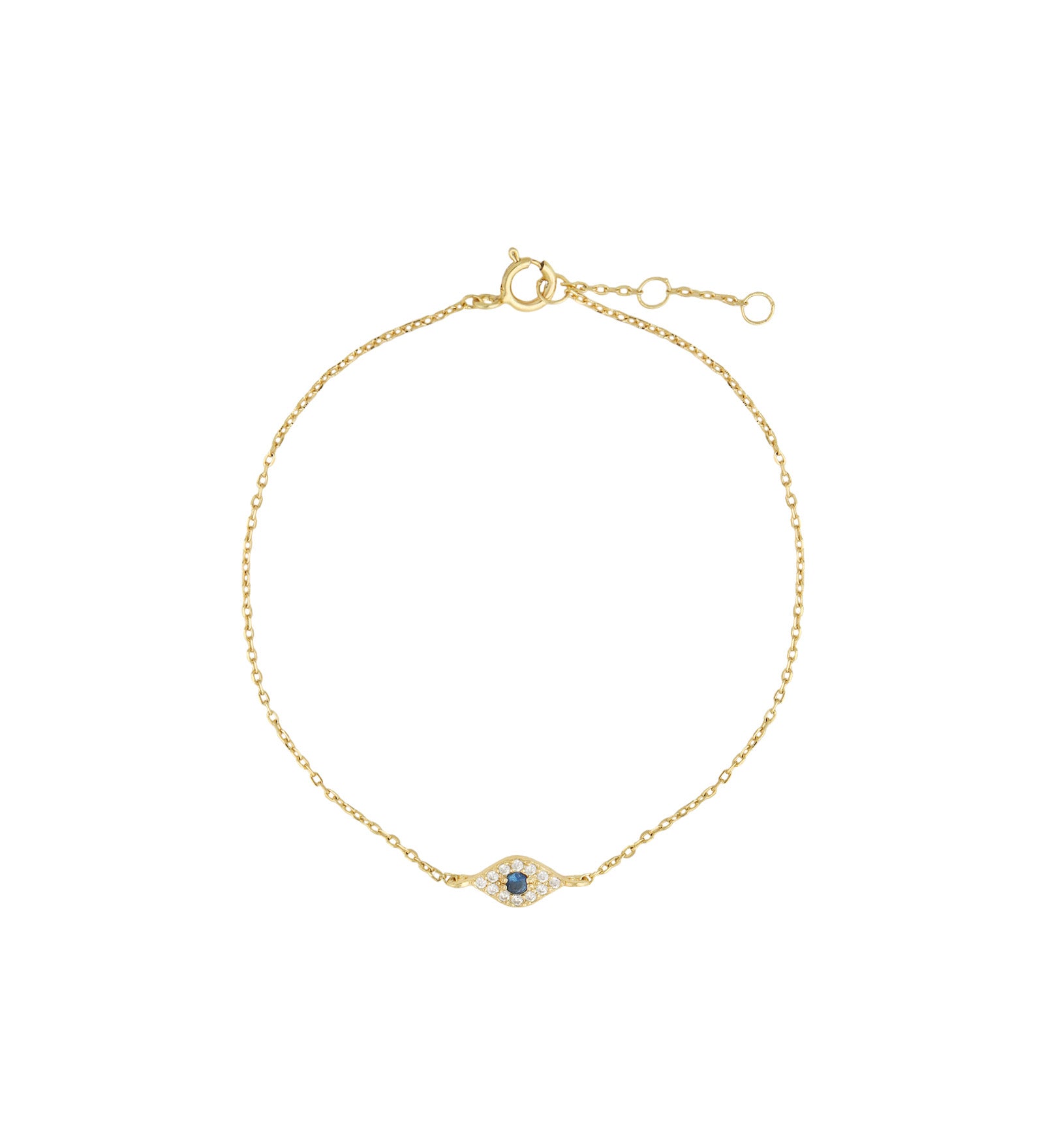 Quiet Icon-Tiny Evil Eye CZ Bracelet-Bracelets-Blue Ruby Jewellery-Vancouver Canada