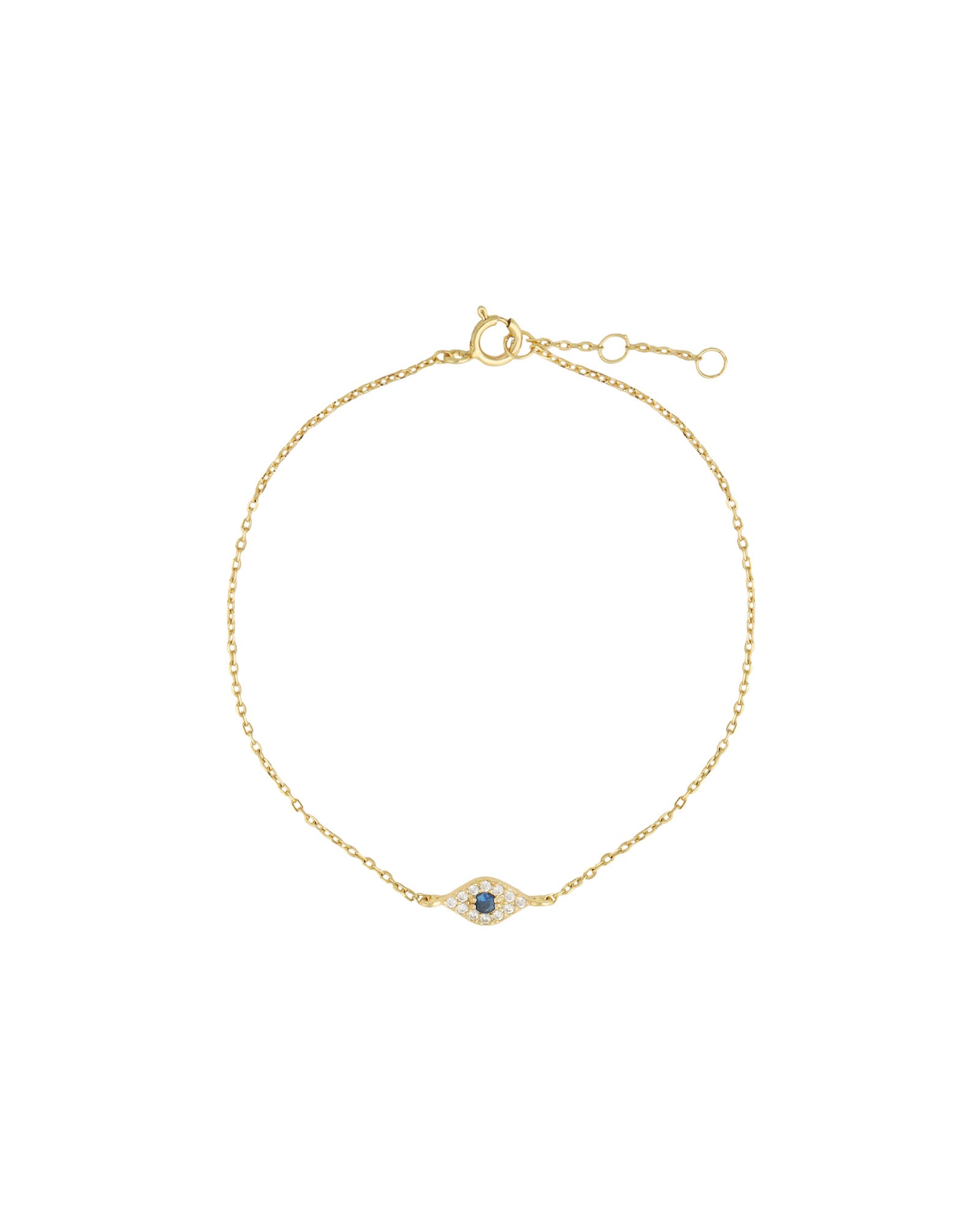 Quiet Icon-Tiny Evil Eye CZ Bracelet-Bracelets-Blue Ruby Jewellery-Vancouver Canada