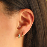 Quiet Icon-Classic Rounded Single Huggie I 10mm-Earrings-Blue Ruby Jewellery-Vancouver Canada