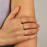 Quiet Icon-Half Eternity CZ Ring-Rings-Blue Ruby Jewellery-Vancouver Canada