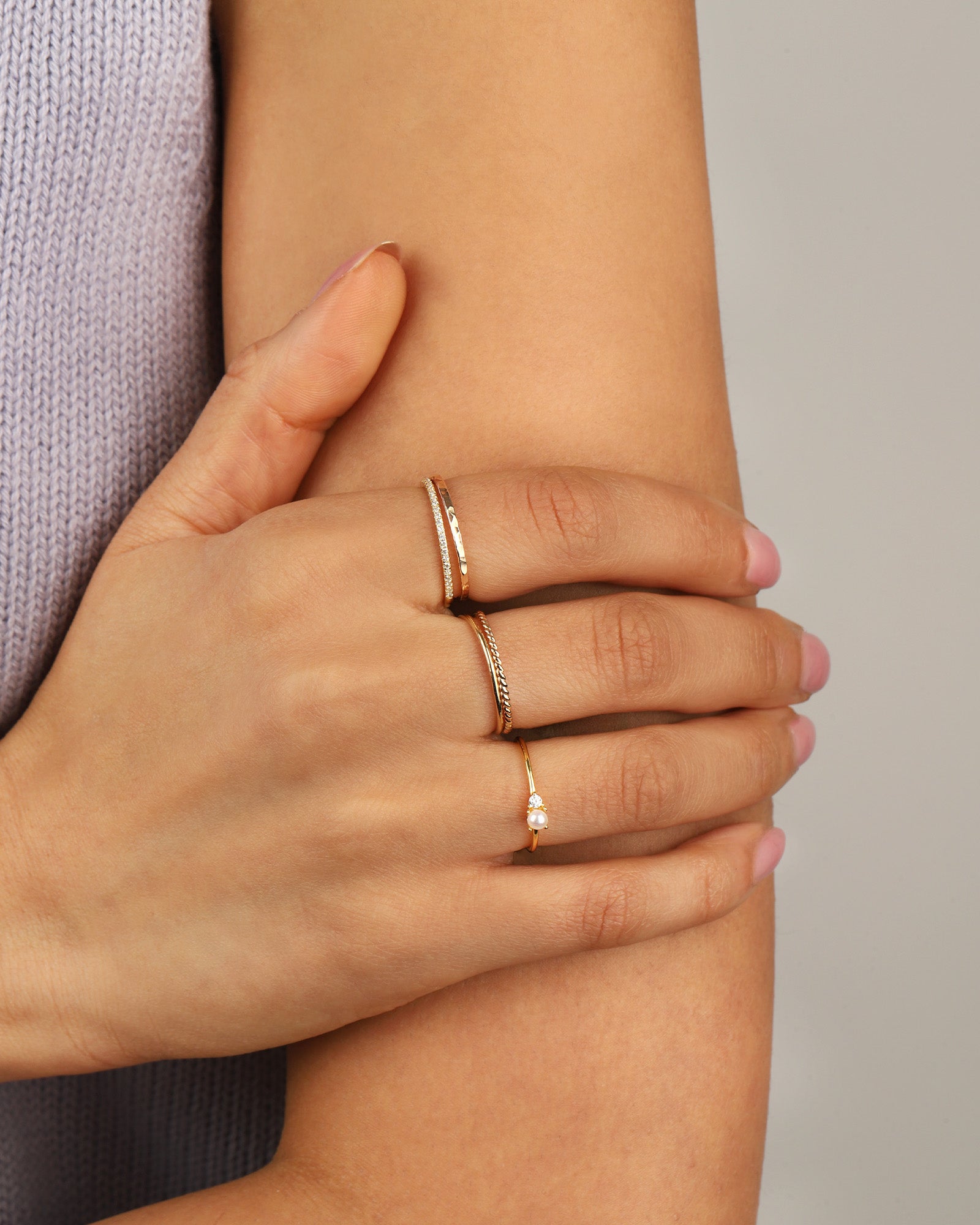 Quiet Icon-Half Eternity CZ Ring-Rings-Blue Ruby Jewellery-Vancouver Canada